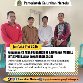 Kunjungan CT Arsa Foundation ke Kalurahan Mertelu untuk Peninjauan Lokasi Bakti Sosial